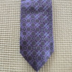Ermenegildo Zegna Purple and Blue Geometric Tie